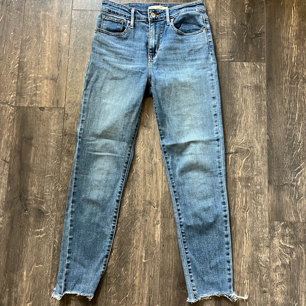 Levi's Blue Jeans with Modern Distressing
